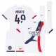 Paris Saint-Germain Ibrahim Mbaye #49 Vieraspaita Lapsille 2025-26 Lyhythihainen (+ Lyhyet housut)