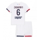 Paris Saint-Germain Illia Zabarnyi #6 Vieraspaita Lapsille 2025-26 Lyhythihainen (+ Lyhyet housut)