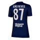 Paris Saint-Germain Joao Neves #87 Kotipaita Naisten 2025-26 Lyhythihainen