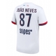 Paris Saint-Germain Joao Neves #87 Vieraspaita 2025-26 Lyhythihainen