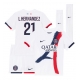 Paris Saint-Germain Lucas Hernandez #21 Vieraspaita Lapsille 2025-26 Lyhythihainen (+ Lyhyet housut)