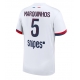 Paris Saint-Germain Marquinhos #5 Vieraspaita 2025-26 Lyhythihainen