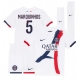 Paris Saint-Germain Marquinhos #5 Vieraspaita Lapsille 2025-26 Lyhythihainen (+ Lyhyet housut)