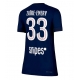 Paris Saint-Germain Warren Zaire-Emery #33 Kotipaita Naisten 2025-26 Lyhythihainen