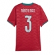 Portugali Ruben Dias #3 Kotipaita Naisten MM-kisat 2026 Lyhythihainen
