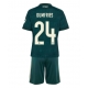 Real Madrid Denzel Dumfries #24 Vieraspaita Lapsille 2026-27 Lyhythihainen (+ Lyhyet housut)