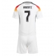 Saksa Kai Havertz #7 Kotipaita Lapsille EM-Kisat 2024 Lyhythihainen (+ Lyhyet housut)
